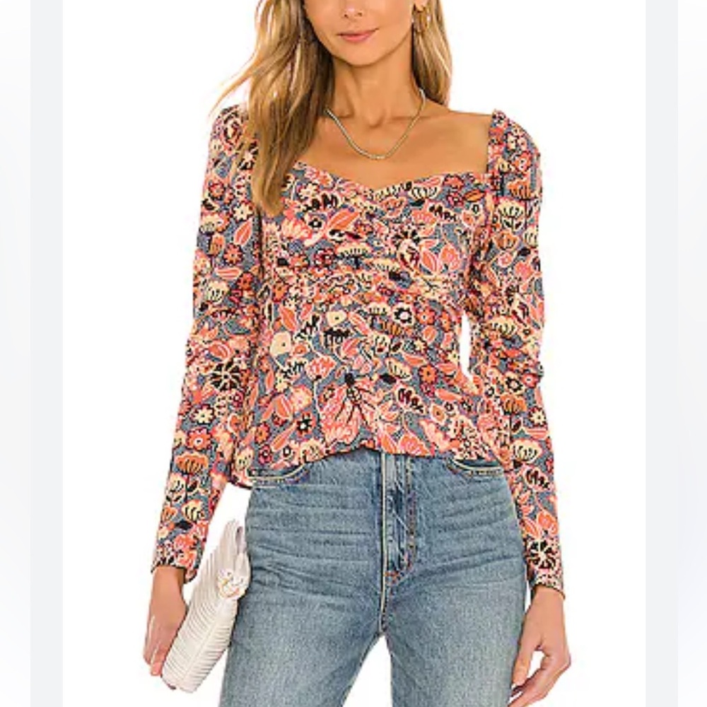 NWT A.L.C. Chandler Top‎ in Dark Navy & Chestnut Size 12